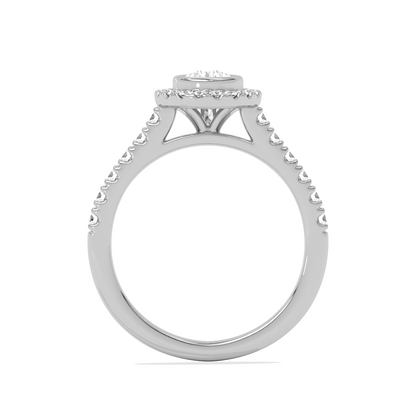 Pear Halo Engagement Ring
