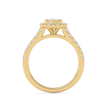Pear Halo Engagement Ring