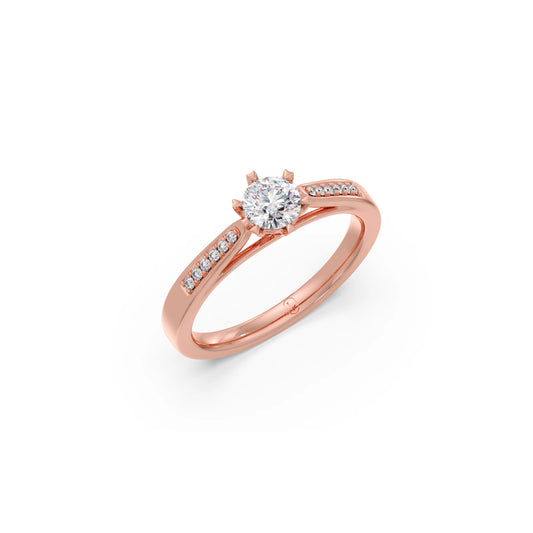 Round Solitaire Vintage Engagement Ring