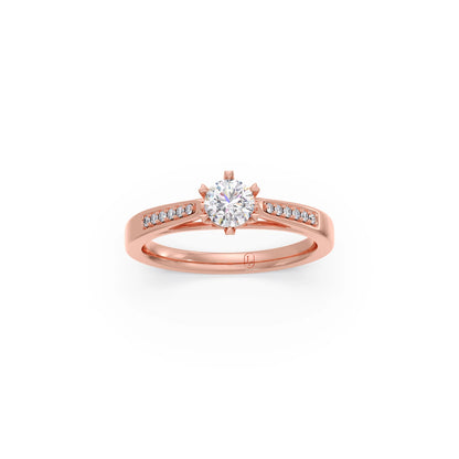 Round Solitaire Vintage Engagement Ring