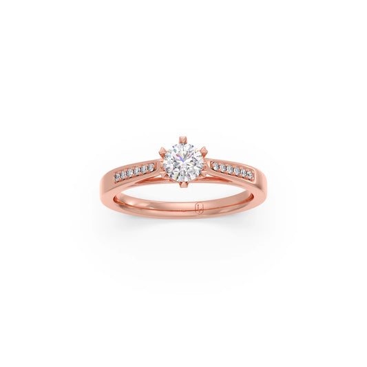 Round Solitaire Vintage Engagement Ring