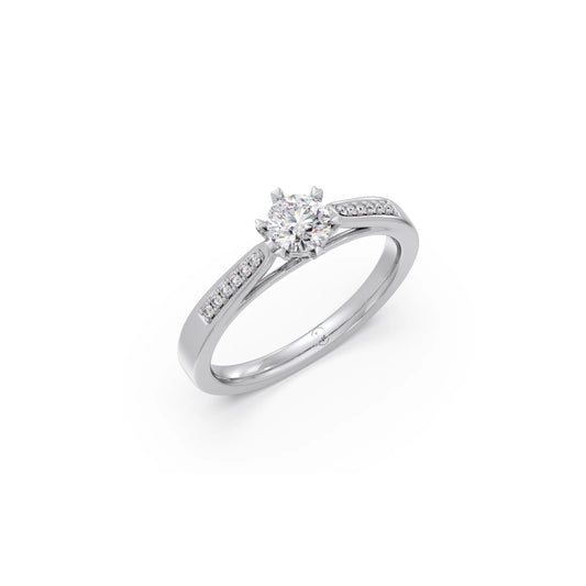 Round Solitaire Vintage Engagement Ring