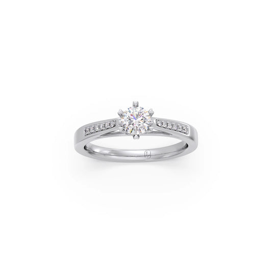 Round Solitaire Vintage Engagement Ring