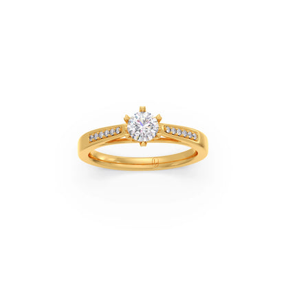 Round Solitaire Vintage Engagement Ring