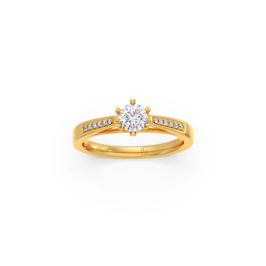 Round Solitaire Vintage Engagement Ring