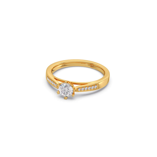 Round Solitaire Vintage Engagement Ring