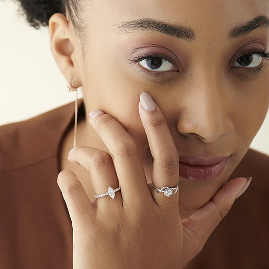 Round Solitaire Swirl Engagement Ring