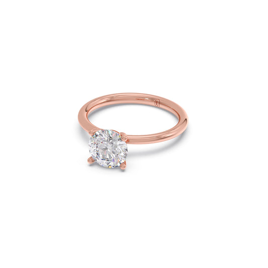 Round Petite Solitaire Engagement Ring