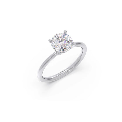 Round Petite Solitaire Engagement Ring