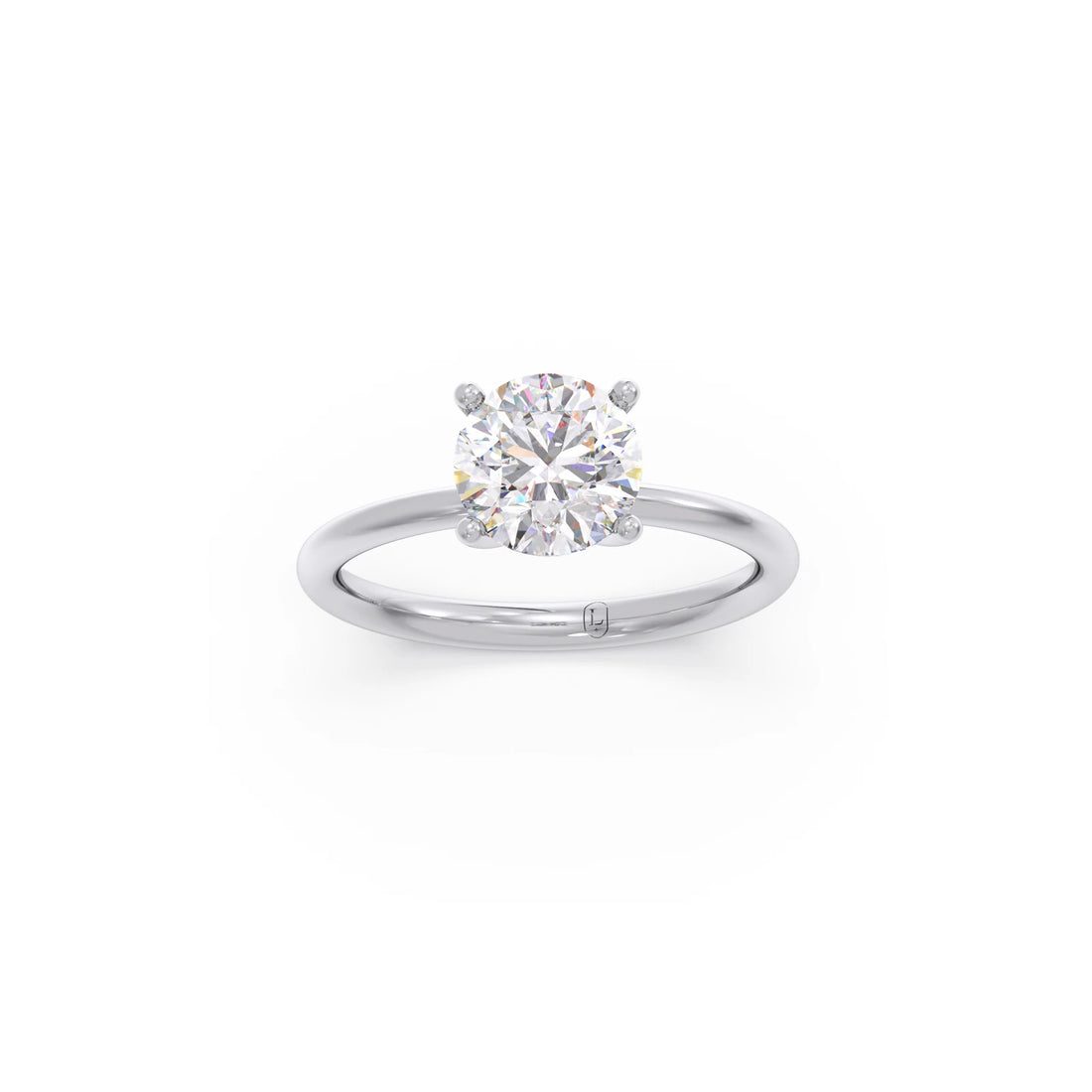 Round Petite Solitaire Engagement Ring