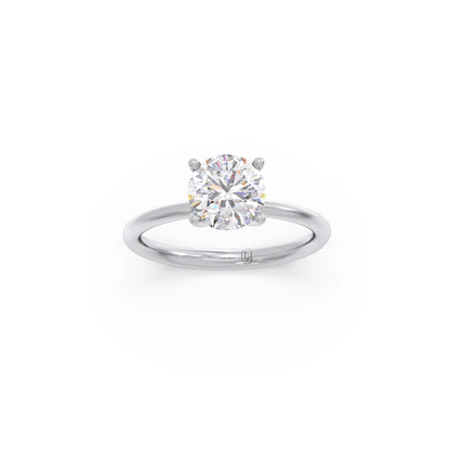 Round Petite Solitaire Engagement Ring