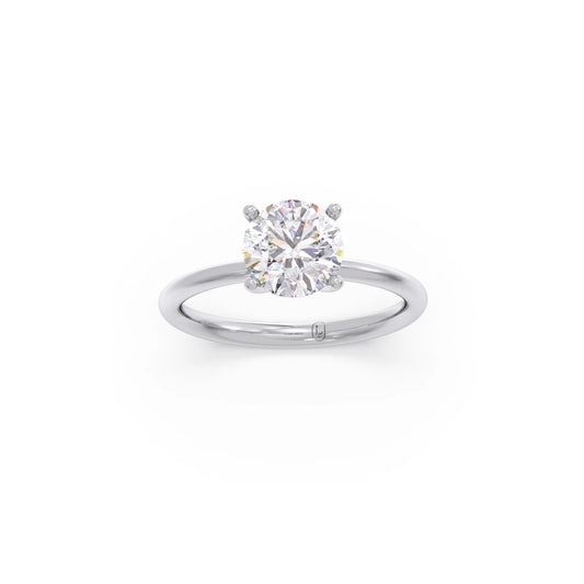 Round Petite Solitaire Engagement Ring