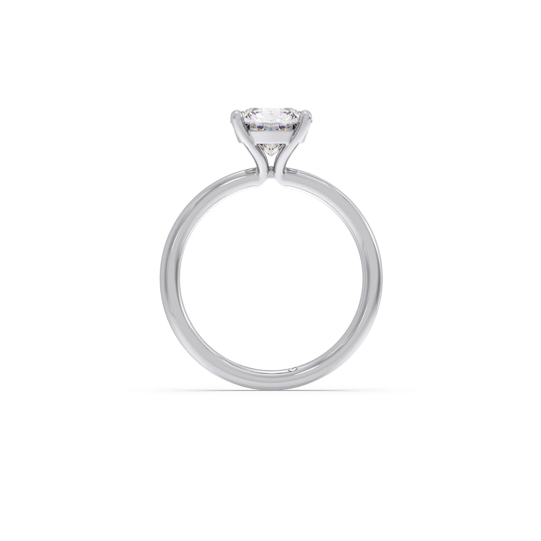 Round Petite Solitaire Engagement Ring