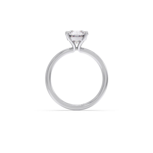Round Petite Solitaire Engagement Ring