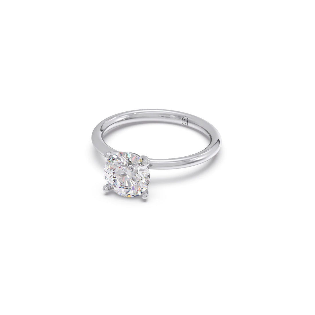 Round Petite Solitaire Engagement Ring