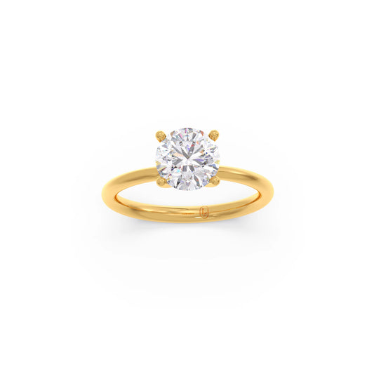 Round Petite Solitaire Engagement Ring