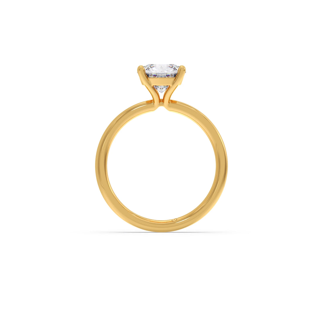 Round Petite Solitaire Engagement Ring