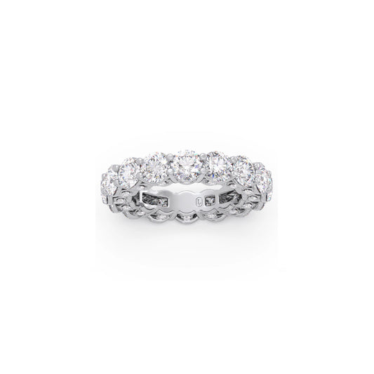 Round Prong Wedding Eternity Band