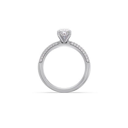 Oval Diamond Pavé Engagement Ring