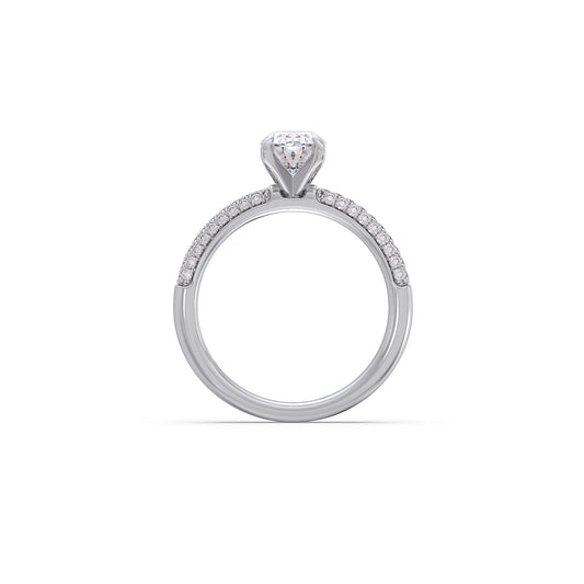 Oval Diamond Pavé Engagement Ring