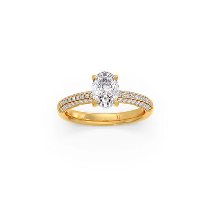 Oval Diamond Pavé Engagement Ring