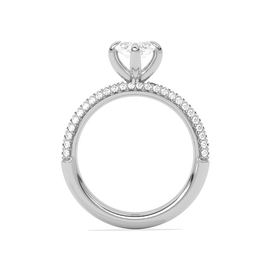Marquise Solitaire Pave Engagement Ring