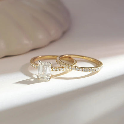 Stackable Emerald-Cut Engagement Ring
