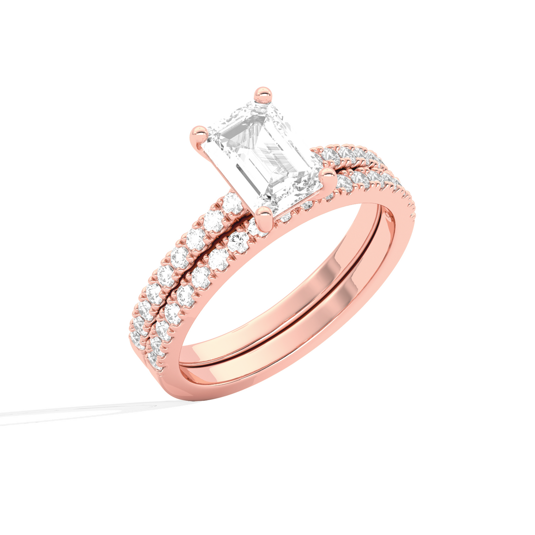 Stackable Emerald-Cut Engagement Ring