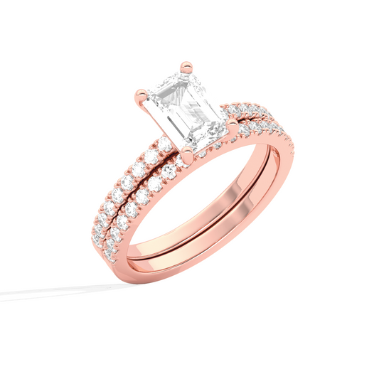 Stackable Emerald-Cut Engagement Ring