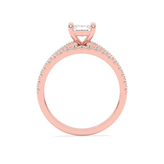 Stackable Emerald-Cut Engagement Ring