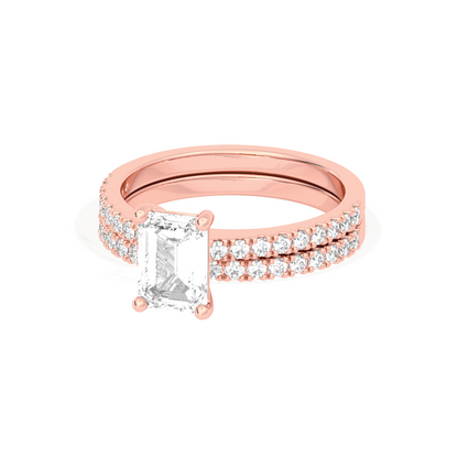 Stackable Emerald-Cut Engagement Ring