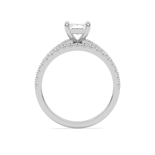 Stackable Emerald-Cut Engagement Ring