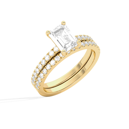Stackable Emerald-Cut Engagement Ring