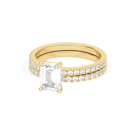 Stackable Emerald-Cut Engagement Ring