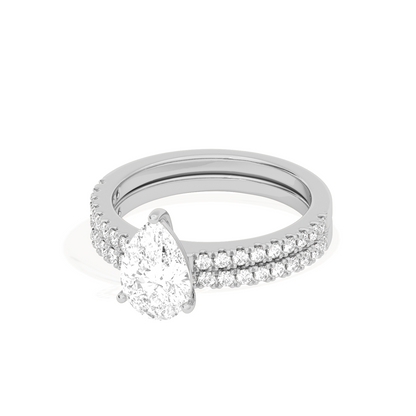 Stackable Pear- Cut Engagement Ring
