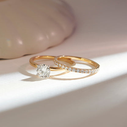 Stackable Round-Cut Solitaire Engagement Ring