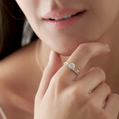 Stackable Round-Cut Solitaire Engagement Ring