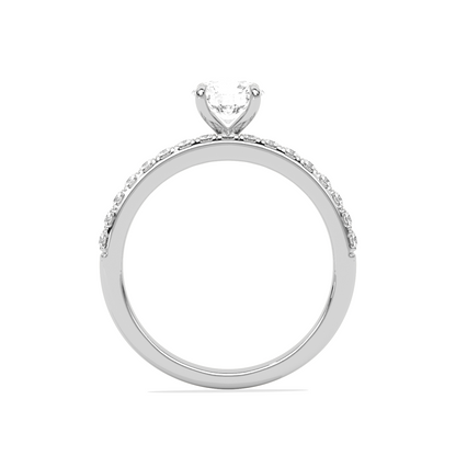 Stackable Round-Cut Solitaire Engagement Ring