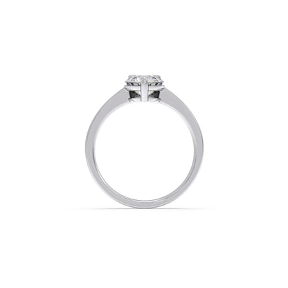 Half Bezel & Claw Prong Set Luminious Round Shape Solitaire Ring
