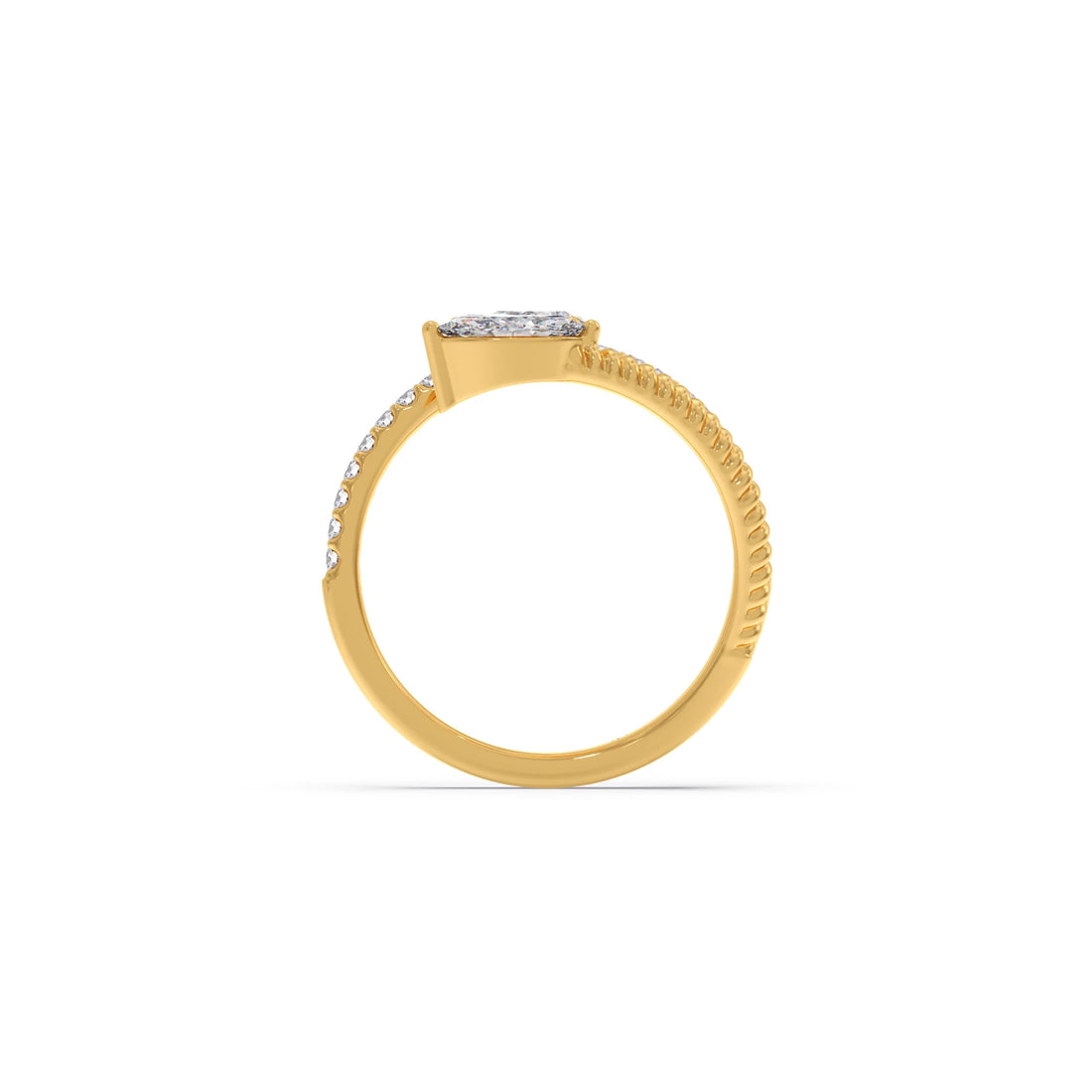 Marquise, Pear, and Oval Diamond Bypass Ring