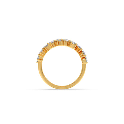 Marquise, Oval, and Emerald-Cut Diamond Bypass Ring