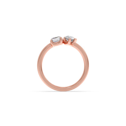 Pear & Emerald-Cut Solitaire Ring