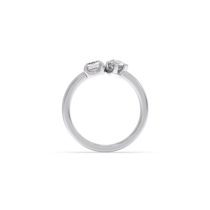 Pear & Emerald-Cut Solitaire Ring