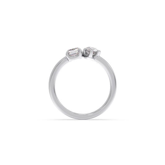 Pear & Emerald-Cut Solitaire Ring