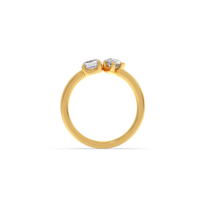 Pear & Emerald-Cut Solitaire Ring