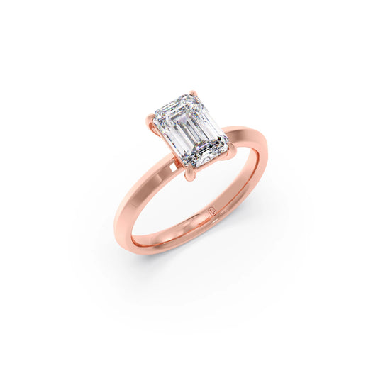 2 ct Classic Emerald Cut Solitaire Ring