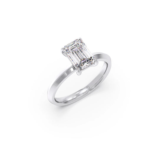 2 ct Classic Emerald Cut Solitaire Ring