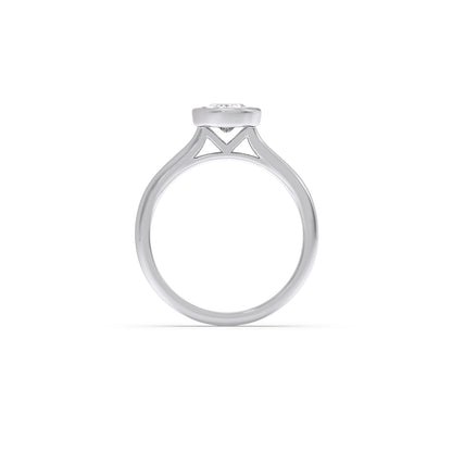 1 ct Bezel setting Oval Cut Solitaire Ring