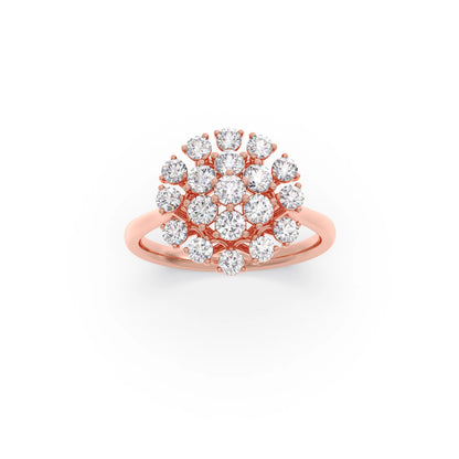 Round Diamond Cluster Ring