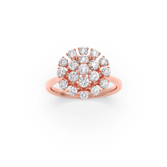 Round Diamond Cluster Ring